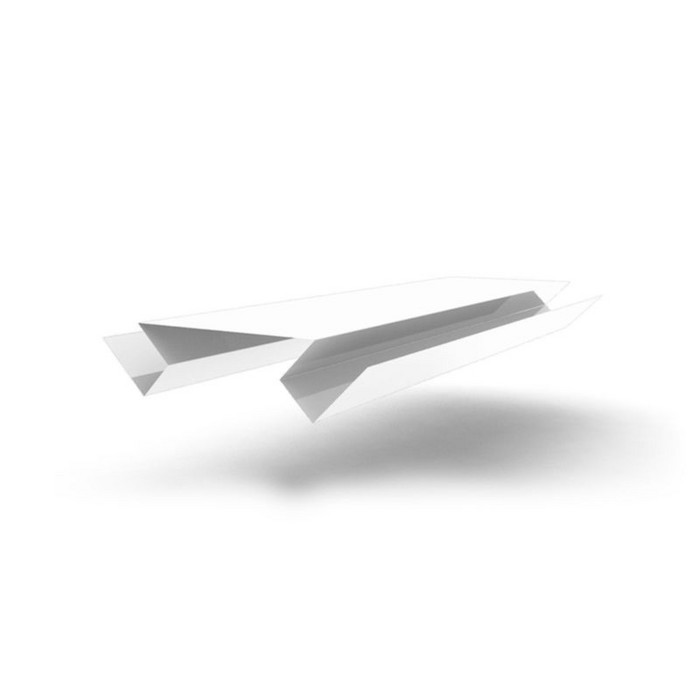 Планка угла внутреннего сложного БХ new 0,45 PE с пленкой RAL 9003 сигнальный белый (3м)