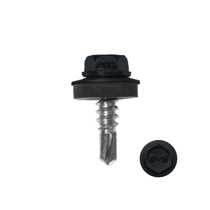 Саморез по металлу Daxmer 5,5х19 (250шт) сверло №3 RAL 7016