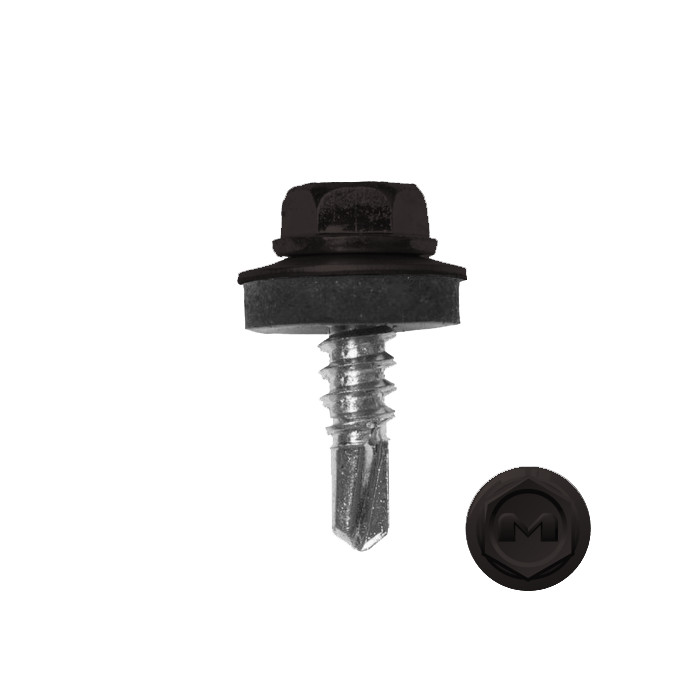 Саморез по металлу Daxmer 5,5х19 (250шт) сверло №3 RAL 8019