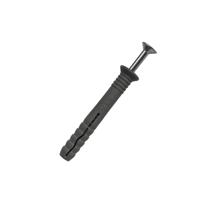 Дюбель-гвоздь Daxmer потайной 6х80 (75шт) шлиц Pz2, полипропилен, цинк
